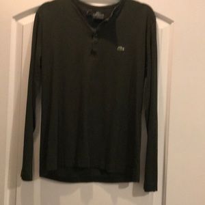 Men’s LACOSTE tee long sleeved Olive Green Sz 4
